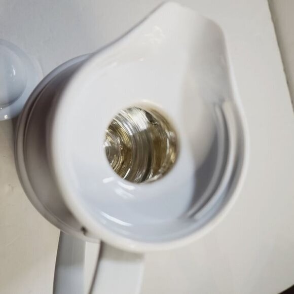 Vintage 80s Phoenix Insulated Thermal Carafate White Floral Tulip with Lid - Picture 10 of 13